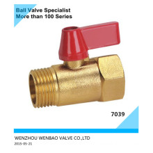 Male Threaded Brass Ball Valve M/F with Butterfly Handle